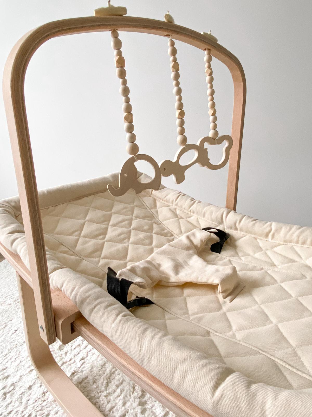 Cocoon deckchair and play arch - Ivory