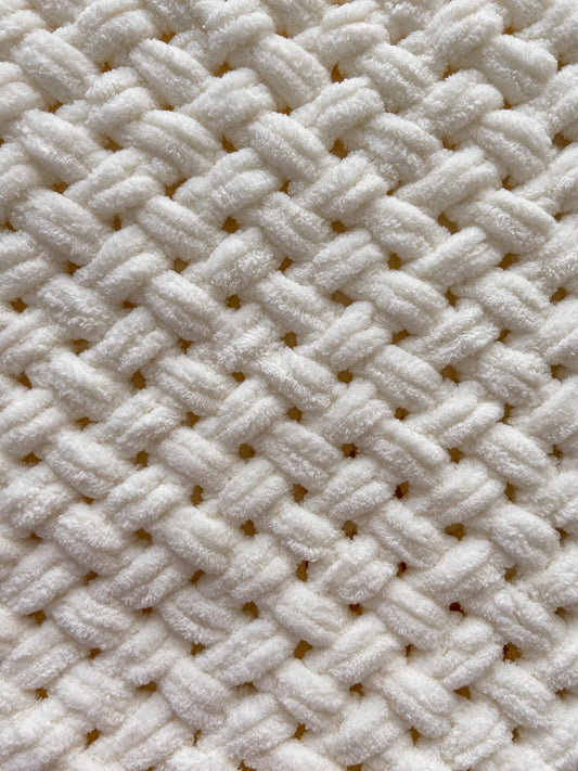 Couverture pour bébé blanc cassé